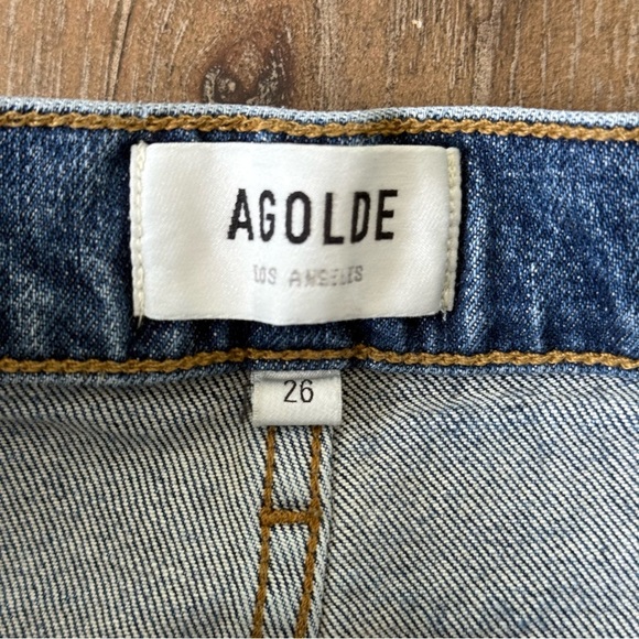 AGOLDE Merrel Jeans High Rise Straight Leg Blue Ankle - Picture 8 of 14